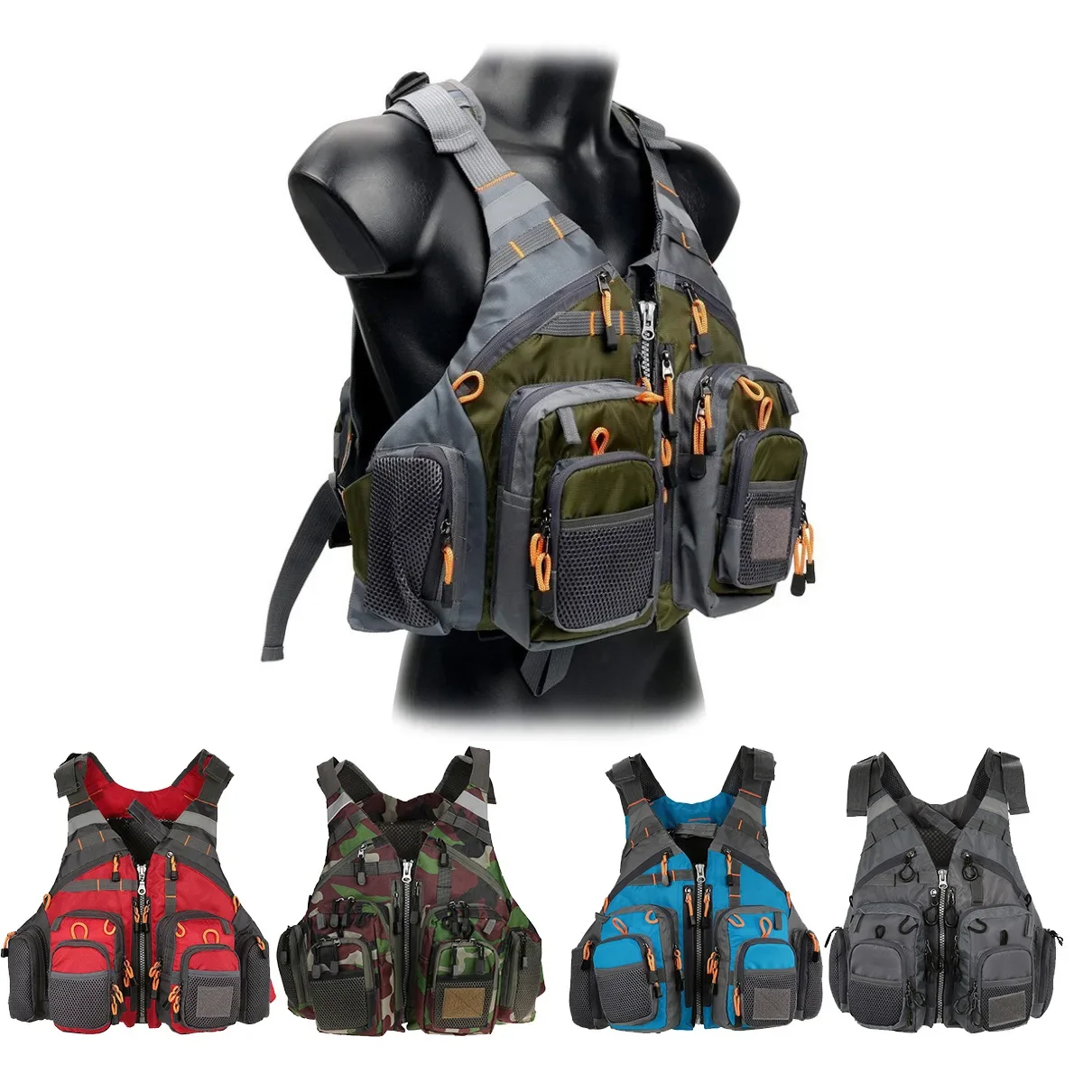 Fishing Jacket Waterproof - Rompi Pancing Dapat Disesuaikan Jaket Pelampung