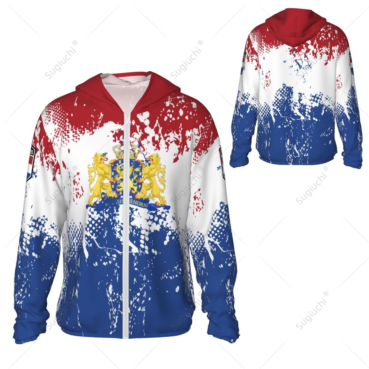 Fishing Hoodie - Hoodie Pelindung Matahari Bendera Belanda Pakaian