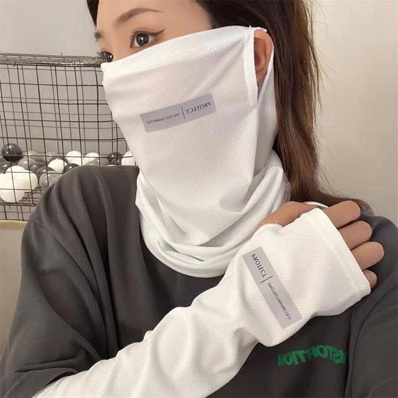 Fishing Mask Sun Protection - Set Pelindung Matahari Bahan Sutra Es*Masker
