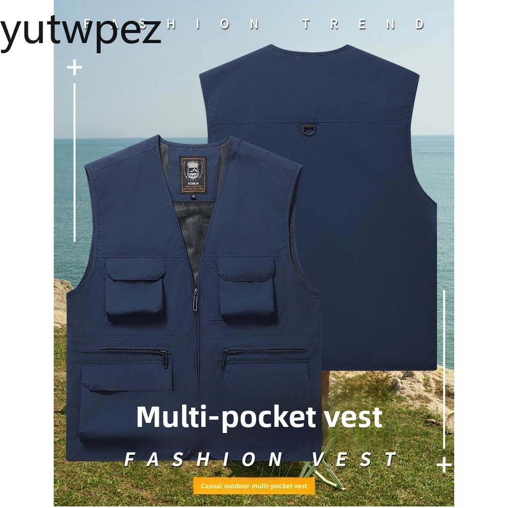 Fishing Vest - Rompi Jaket Tanpa Lengan Pria untuk