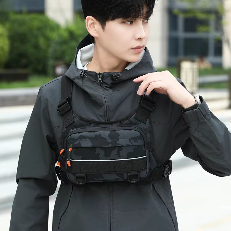 Fishing Vest - Rompi Dada Depan untuk Bersepeda, Tas