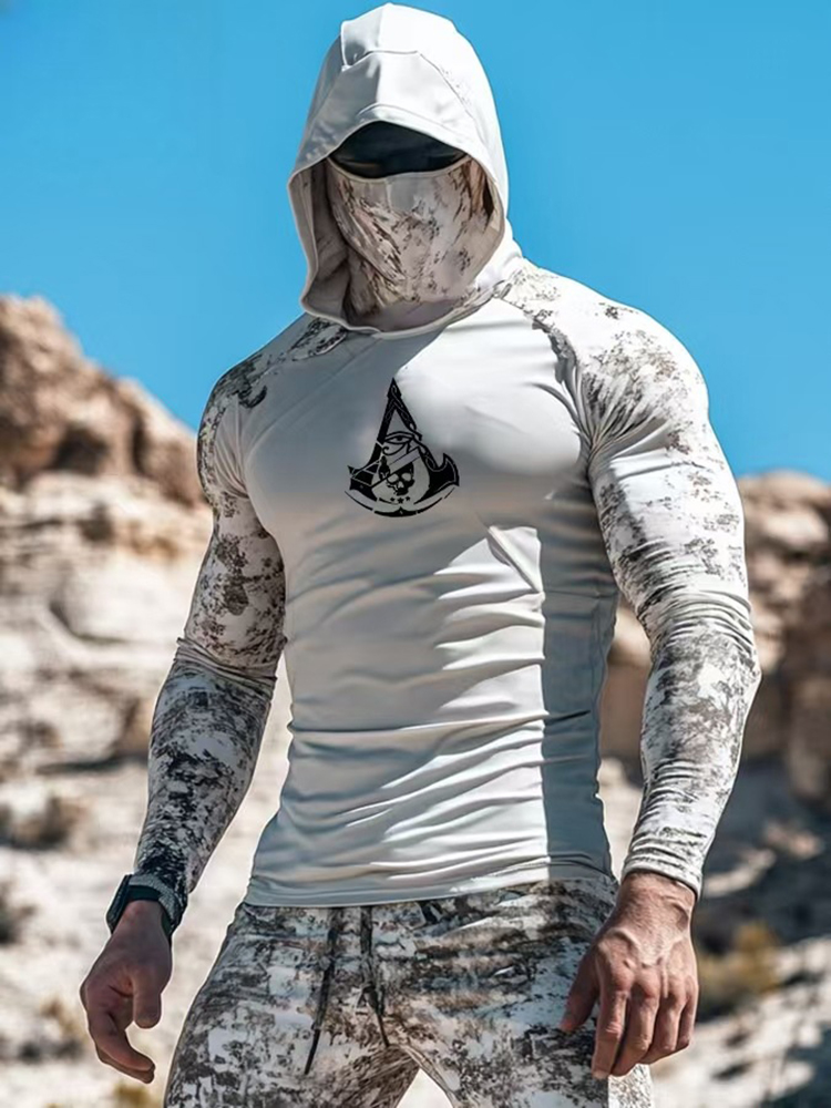 Hoodie Slim Pria Motif Grafis  - Fishing Hoodie ulasan dan harga