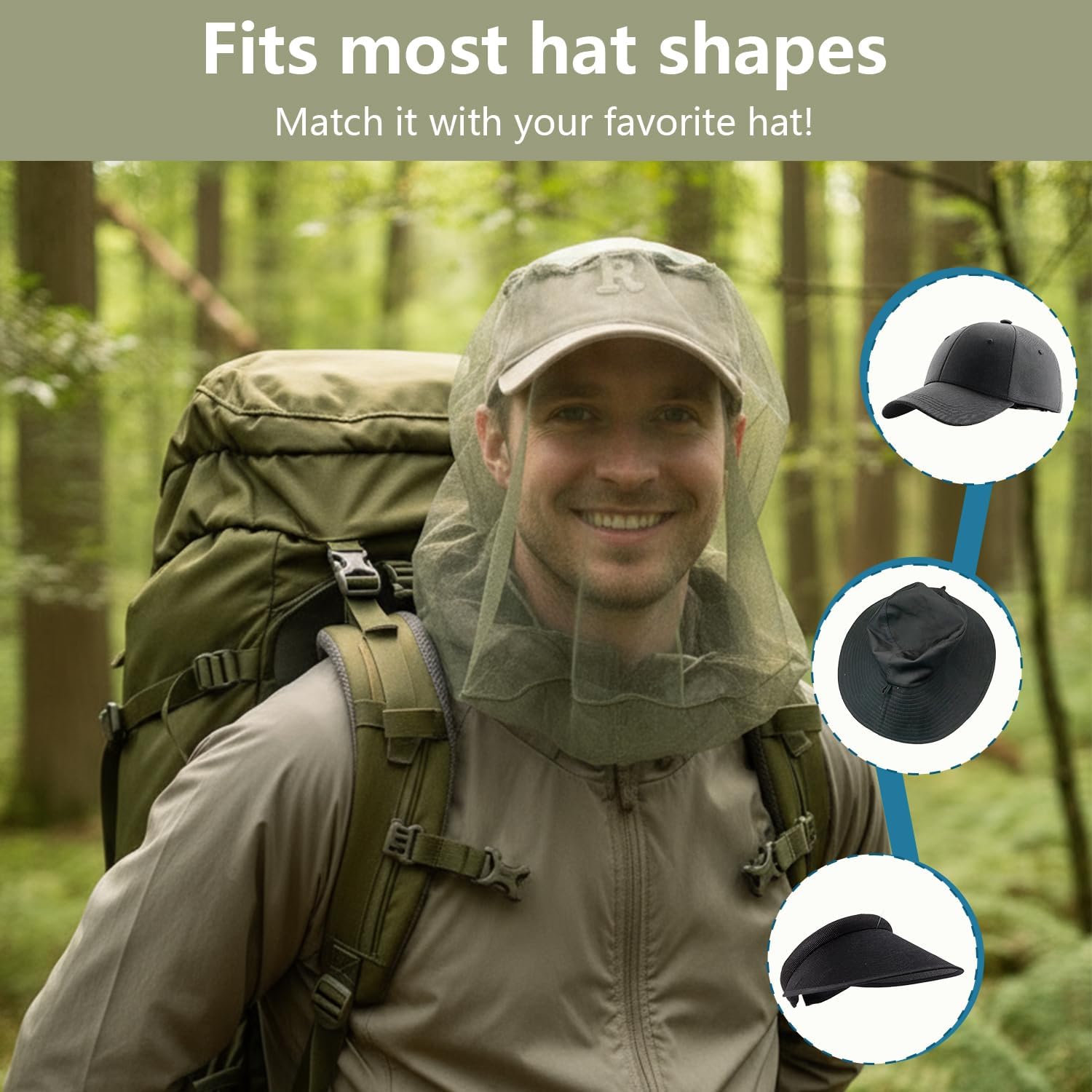 Topi Memancing Anti Nyamuk den - Fishing Hat ulasan dan harga