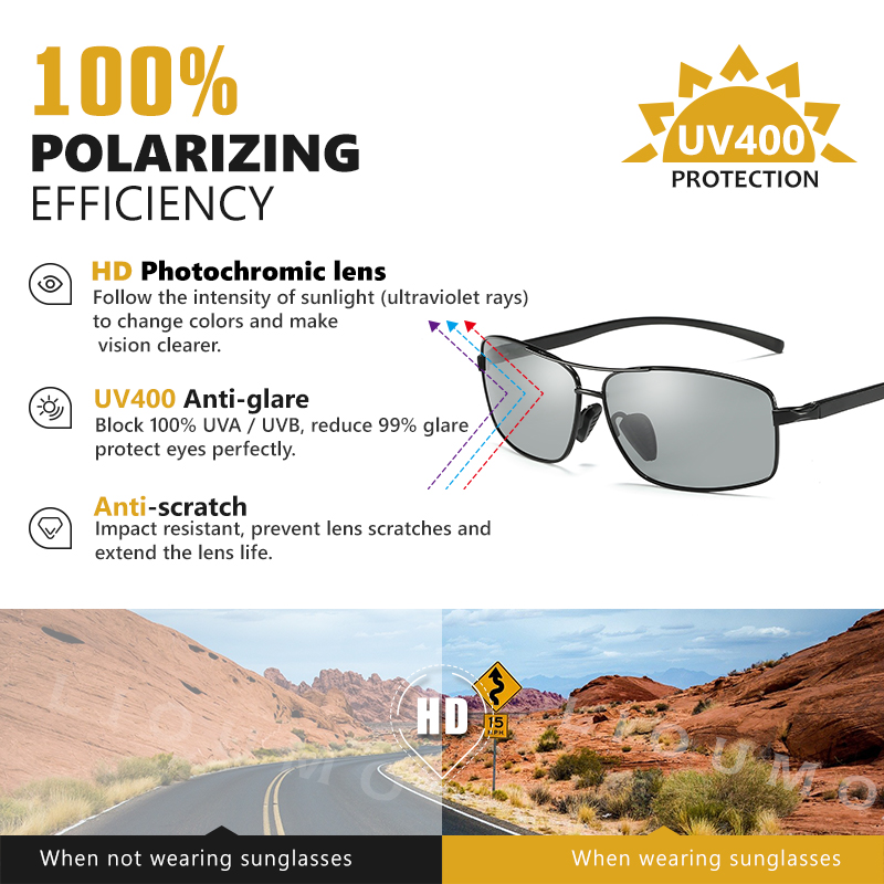 Kacamata hitam photoromik mema - Fishing Sunglasses Polarized ulasan dan harga