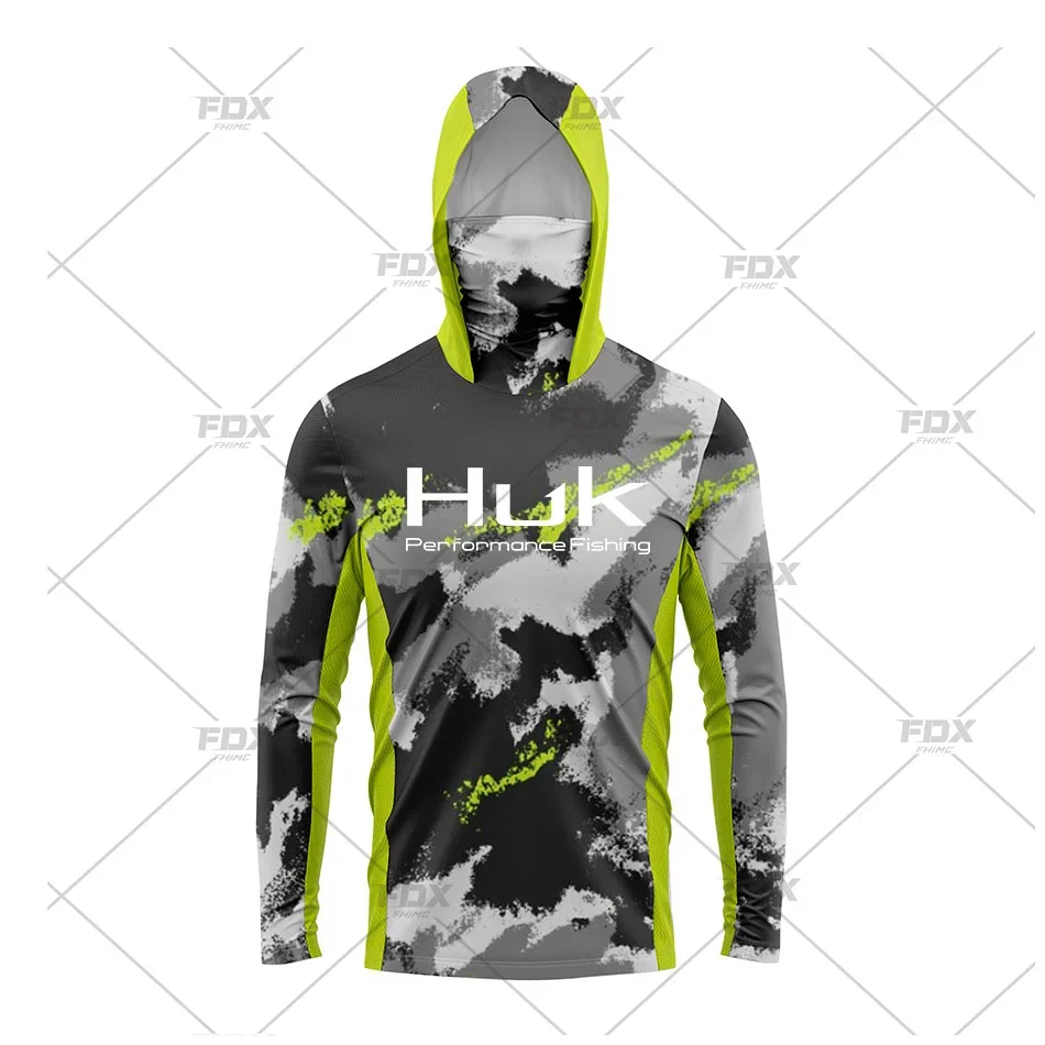 HUK kaus bertudung pelindung U - Fishing Shirt Uv Protection ulasan dan harga