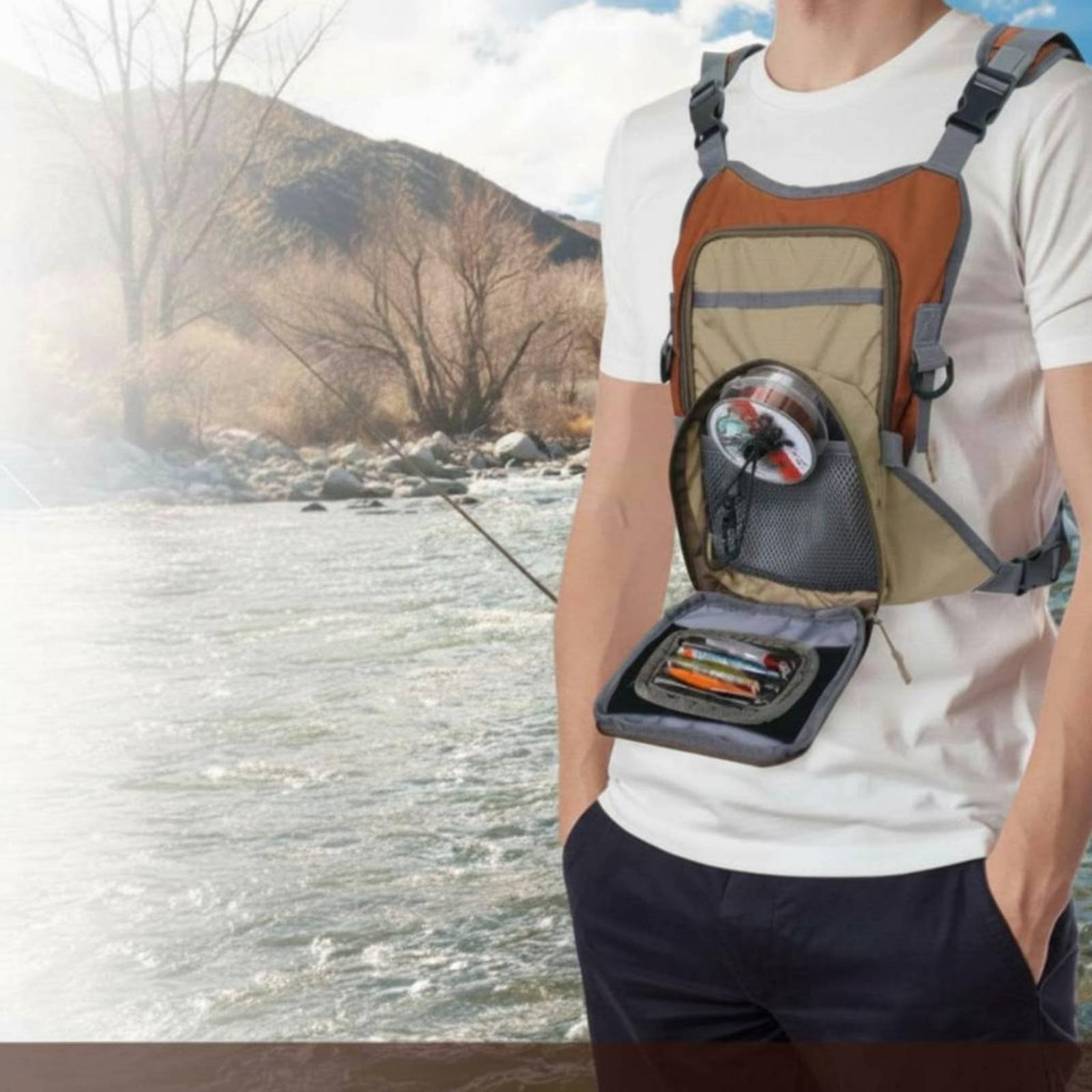 Rompi Pancing Tas Dada untuk M - Fishing Bag Waterproof ulasan dan harga