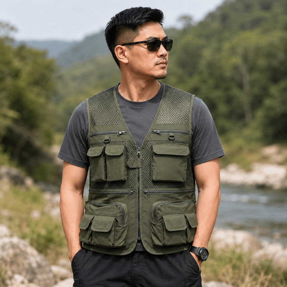 Rompi Pancing Tahan Lama denga - Fishing Vest ulasan dan harga
