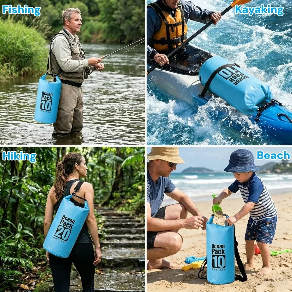 Tas Kering Tahan Air 500D, Tas - Fishing Bag Waterproof ulasan dan harga
